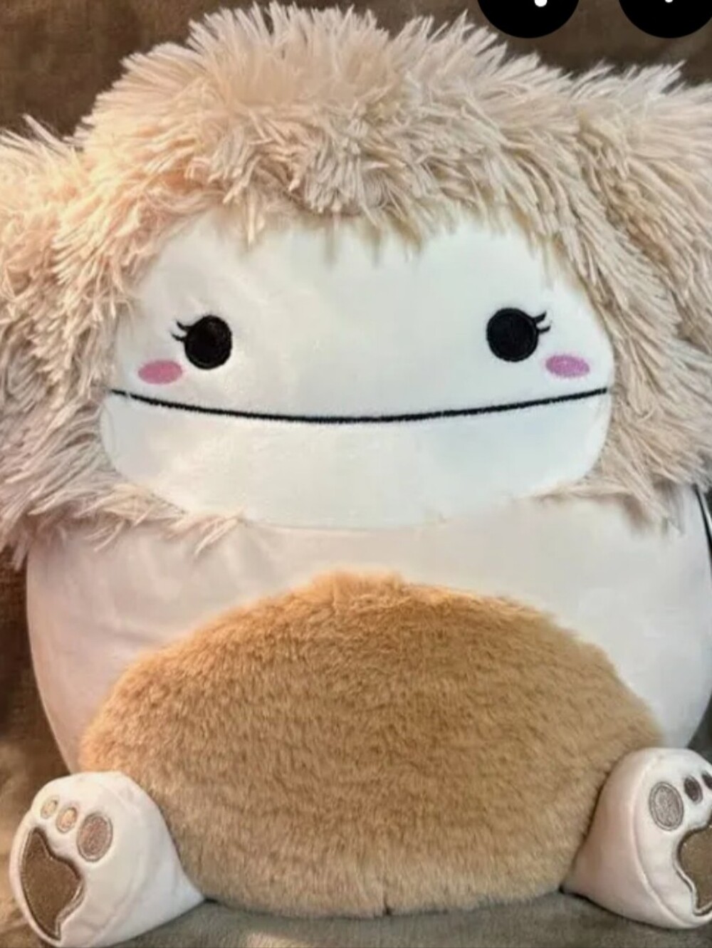 SQUISHMALLOW DIVA 12 INCHES HTF TAN BIG FOOT